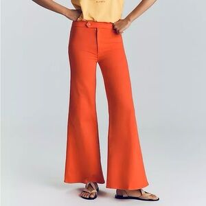 Mother The Tab Roller Skimp High Waist Wide Leg Trouser Pants, Sz 28